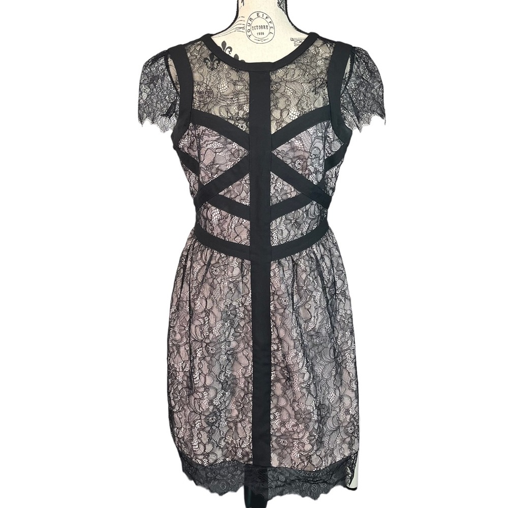 Karen Millen Black Lace Mini Dress